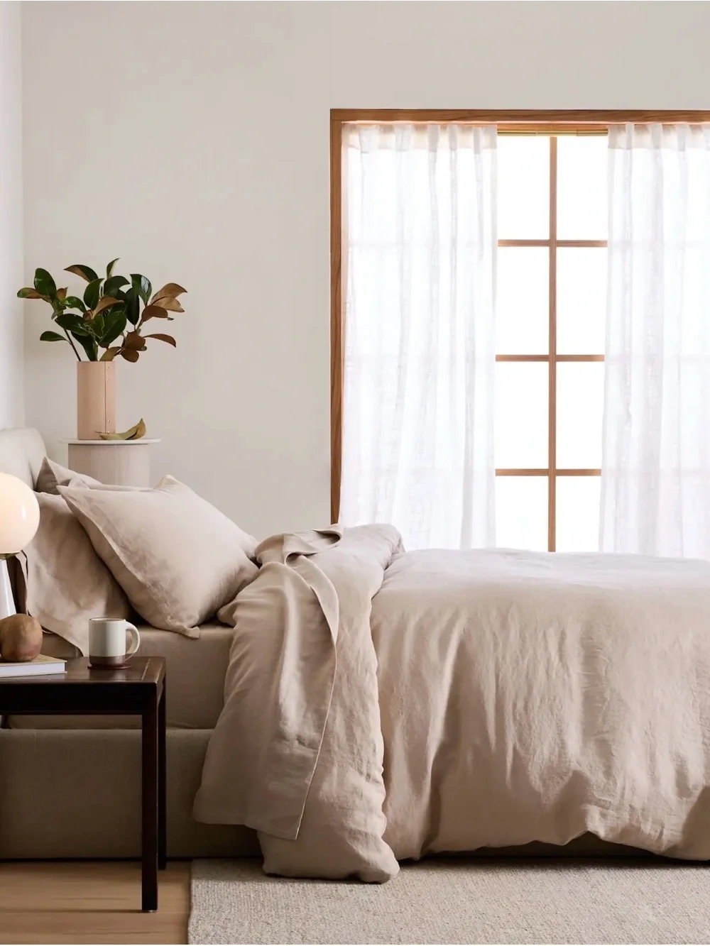NWOT Toffee European Linen Duvet Cover - Retail $174